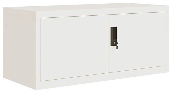 Fehér acél irattartó szekrény 90x40x240 cm