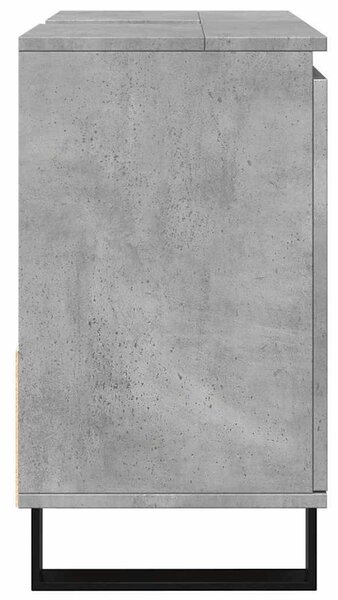 Betonszürke szerelt fa fürdőszobai mosdószekrény 65x33x60 cm