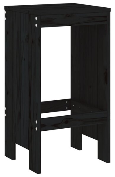 2 db fekete tömör fenyőfa bárszék 40x36x75 cm