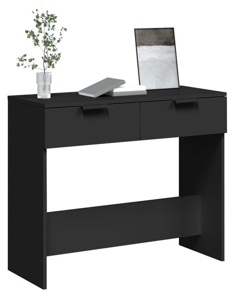 Fekete szerelt fa tálalóasztal 90 x 36 x 75 cm