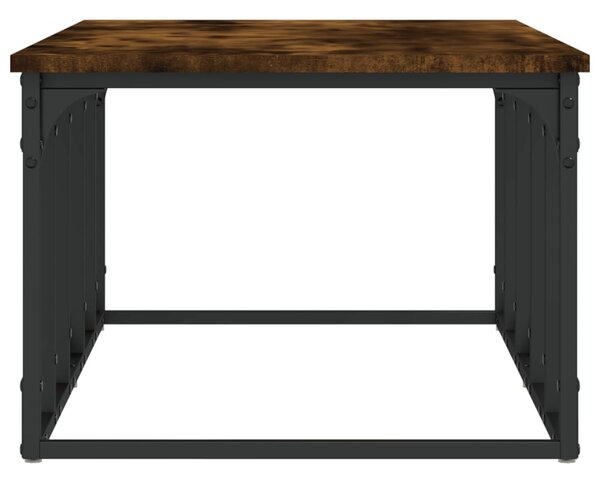 Füstös tölgy színű szerelt fa dohányzóasztal 100x50x35,5 cm