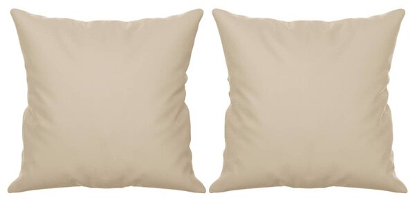 2 személyes krémszínű mikroszálas szövetkanapé párnákkal 140 cm