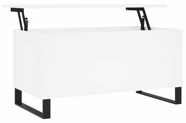 Fehér szerelt fa dohányzóasztal 90x44,5x45 cm