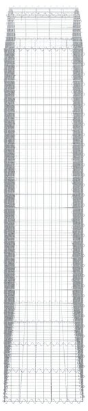 Íves horganyzott vas gabion kosár 200x50x220/240 cm
