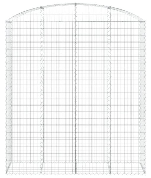 Íves horganyzott vas gabion kosár 200x50x220/240 cm