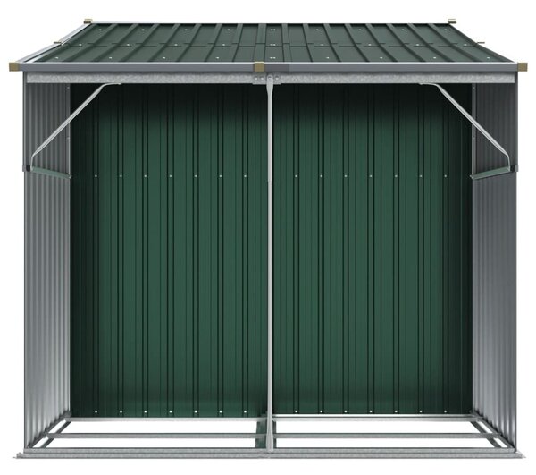 Zöld horganyzott acél kerti fészer 277 x 192,5 x 179 cm