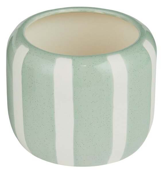 LINES porcelán kaspó Ø12cm, zsálya