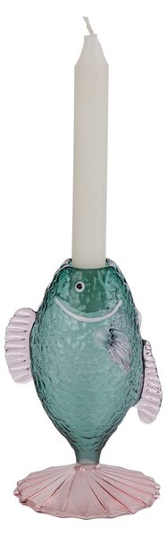 CORAL COAST boroszilikát üveg gyertyatartó 16 cm