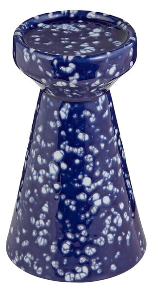 SPECKLE kerámia gyertyatartó 20cm, kék