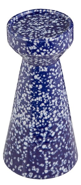 SPECKLE kerámia gyertyatartó 25cm, kék