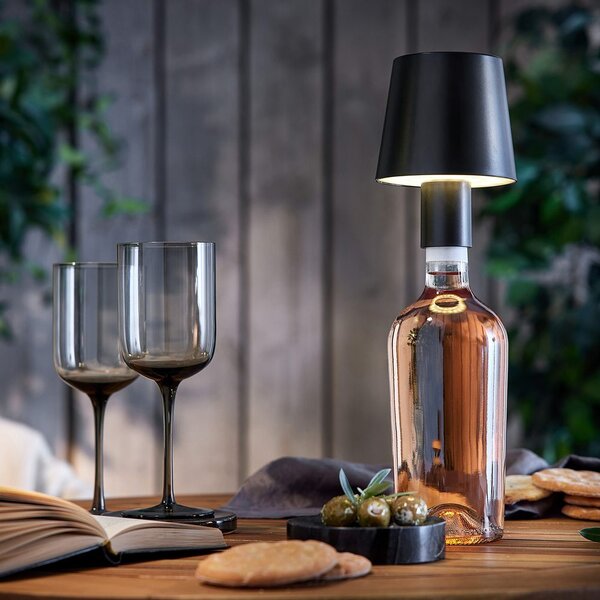 BOTTLE LIGHT palackra helyezhető LED lámpa, fekete