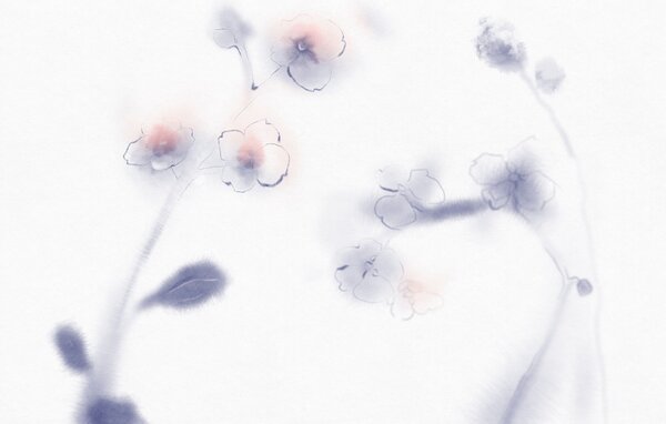 Fotótapéta Puha szirmok finom akvarellfestékkel, Virágos fotótapéta, Népszerű fotótapéta, t00601 - Tapeko.hu
