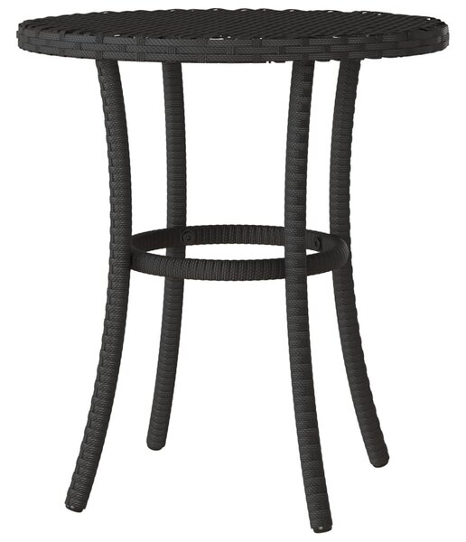 3 részes fekete polyrattan bisztrógarnitúra párnával