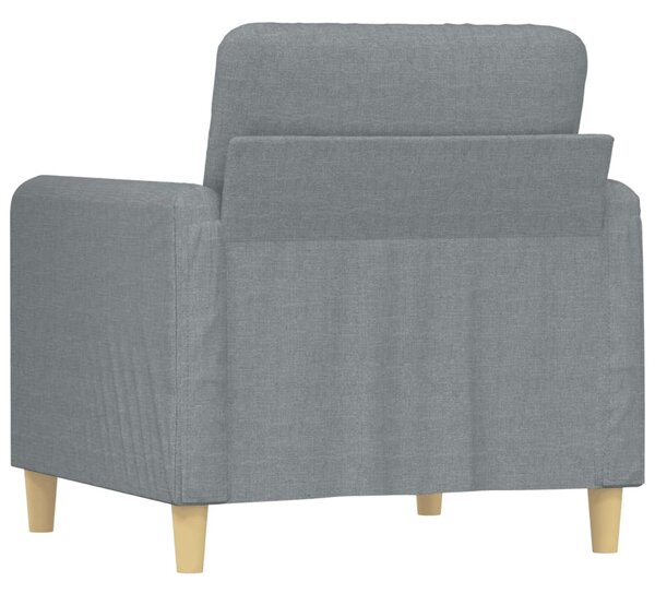 Világosszürke szövet kanapéfotel 60 cm