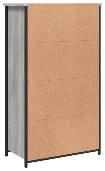Szürke sonoma színű szerelt fa magasszekrény 62 x 32 x 106,5 cm