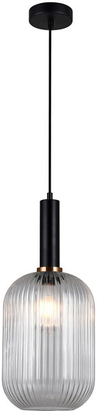 Italux glamour modern függeszték antiola fekete átlátszó itxpnd-5588-1l-bkcl