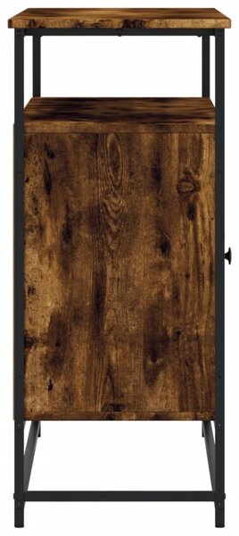 Füstös tölgy színű szerelt fa tálalószekrény 100 x 35 x 80 cm
