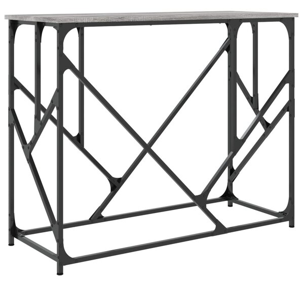 Szürke sonoma színű szerelt fa tálalóasztal 100x40x80 cm