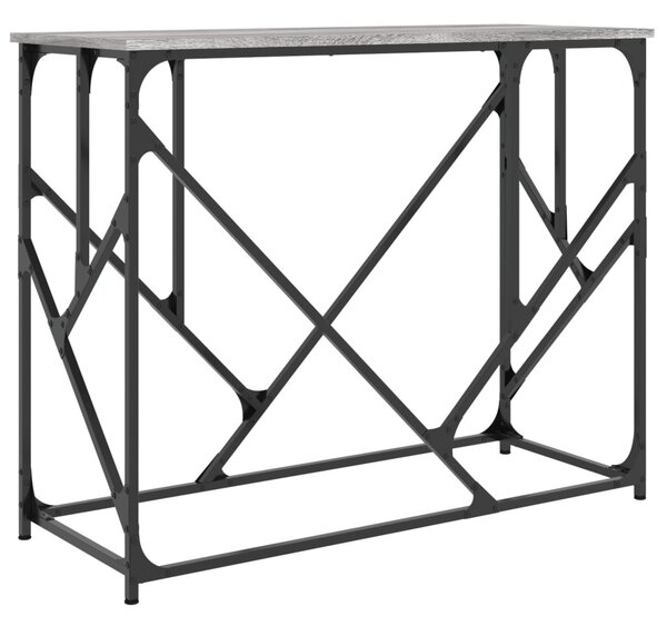 Szürke sonoma színű szerelt fa tálalóasztal 100x40x80 cm