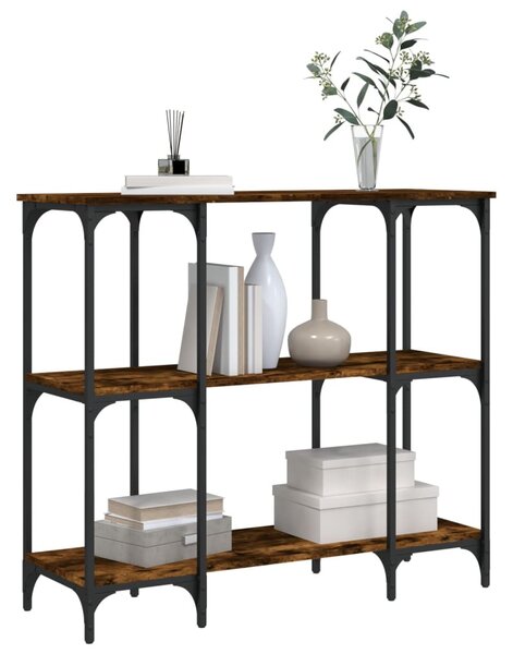 Füstös tölgy színű szerelt fa tálalóasztal 102x35x90 cm