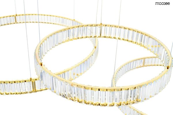 Moosee Liberty 3B Kristály Arany LED Függőlámpa