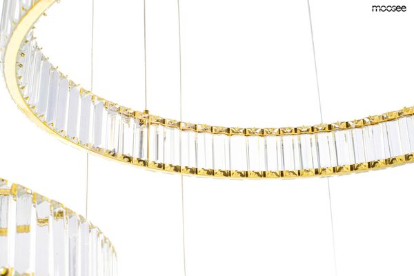 Moosee Liberty 3B Kristály Arany LED Függőlámpa