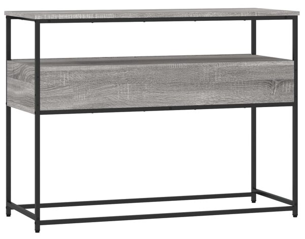 Szürke sonoma szerelt fa tálalóasztal 100x40x75 cm