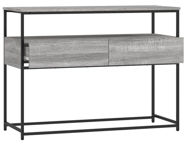 Szürke sonoma szerelt fa tálalóasztal 100x40x75 cm