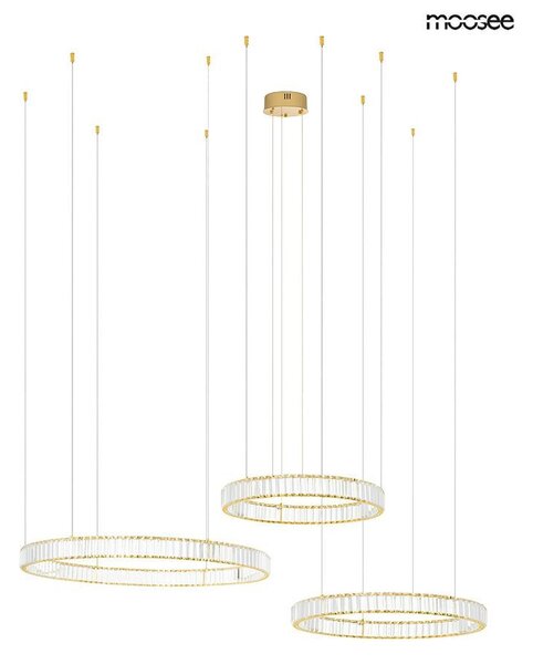 Moosee Liberty 3B Kristály Arany LED Függőlámpa