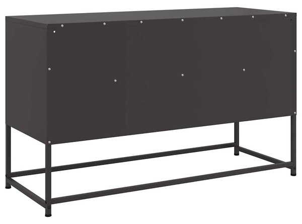 Fekete acél TV-szekrény 100,5x39x60,5 cm