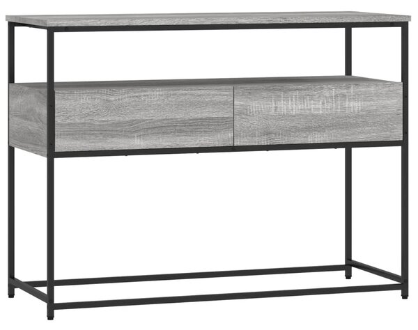 Szürke sonoma szerelt fa tálalóasztal 100x40x75 cm
