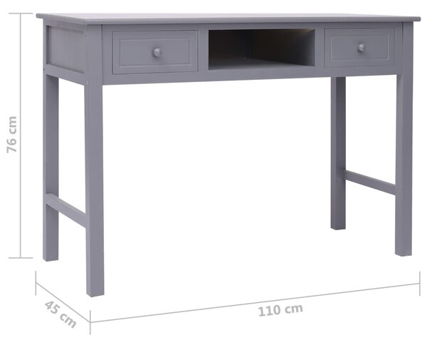 Szürke fa íróasztal 110 x 45 x 76 cm