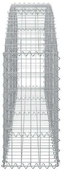 Íves horganyzott vas gabion kosár 200x30x60/80 cm