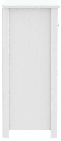 BERG fehér tömör fenyőfa fürdőszobaszekrény 69,5 x 34 x 80 cm