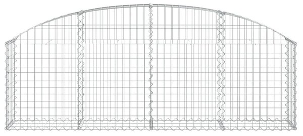 Íves horganyzott vas gabion kosár 200x30x60/80 cm