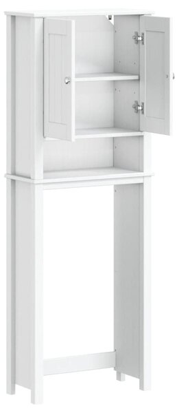 BERG fehér tömör fa WC feletti tároló 60 x 27 x 164,5 cm