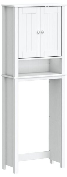 BERG fehér tömör fa WC feletti tároló 60 x 27 x 164,5 cm