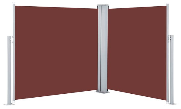 Barna behúzható oldalsó napellenző 100 x 600 cm