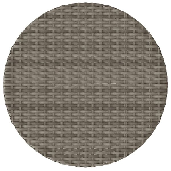 3 részes szürke polyrattan bisztrógarnitúra párnákkal