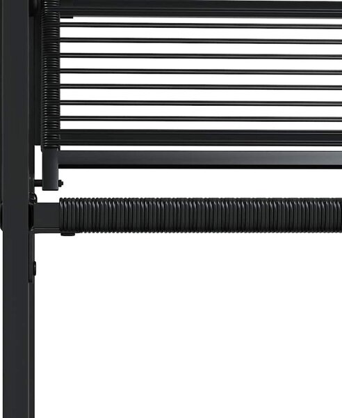 4 db fekete polyrattan kerti szék