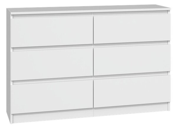 Aldabra M6 120 2X3 komód, 120x75x30 cm, fehér