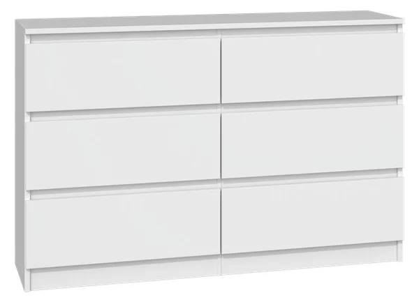 Aldabra M6 120 2X3 komód, 120x75x30 cm, fehér