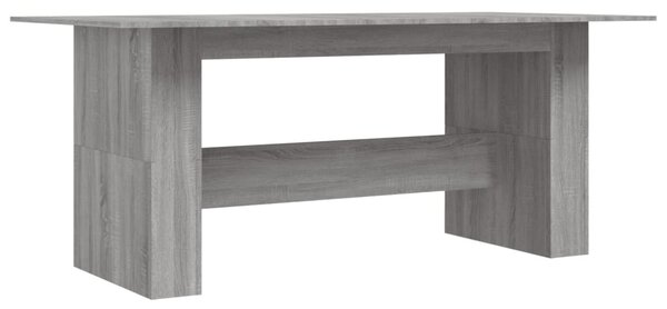 Szürke sonoma színű szerelt fa étkezőasztal 180 x 90 x 76 cm