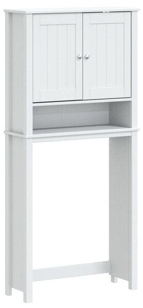 BERG fehér tömör fa mosógépszekrény 76 x 27 x 164,5 cm