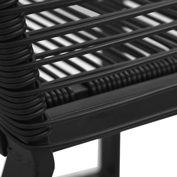7 részes fekete PVC rattan kültéri étkezőgarnitúra