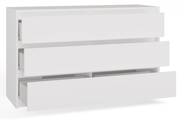 K120 2X3 komód, fehér