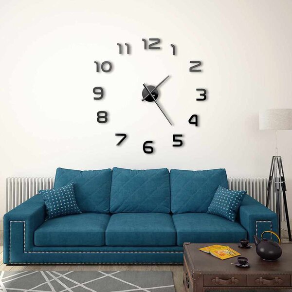 Modern fekete 3D falióra 100 cm XXL