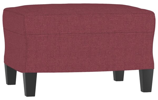 Bordó szövet kanapéfotel lábtartóval 60 cm