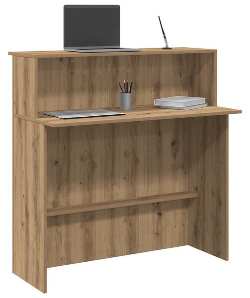 Recepciós pult kézműves tölgy 100x50x103,5 cm szerelt fa