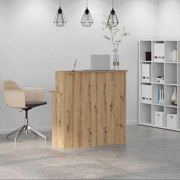 Recepciós pult kézműves tölgy 100x50x103,5 cm szerelt fa